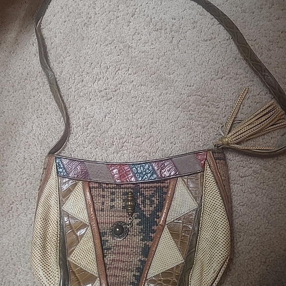 Sharif Colorful Patchwork Crossbody Bag - Picture 3 of 15